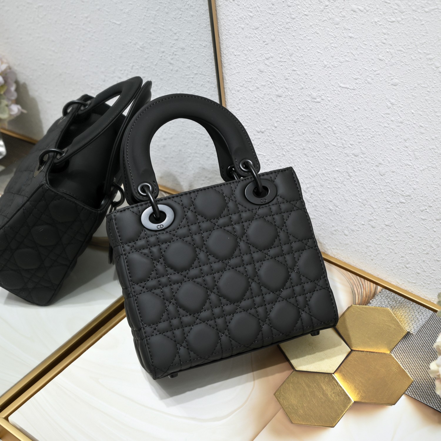 D Inspired Small Lady D Inspired Bag Ultramatte Calfskin - Bag - Gorchic - $144.99