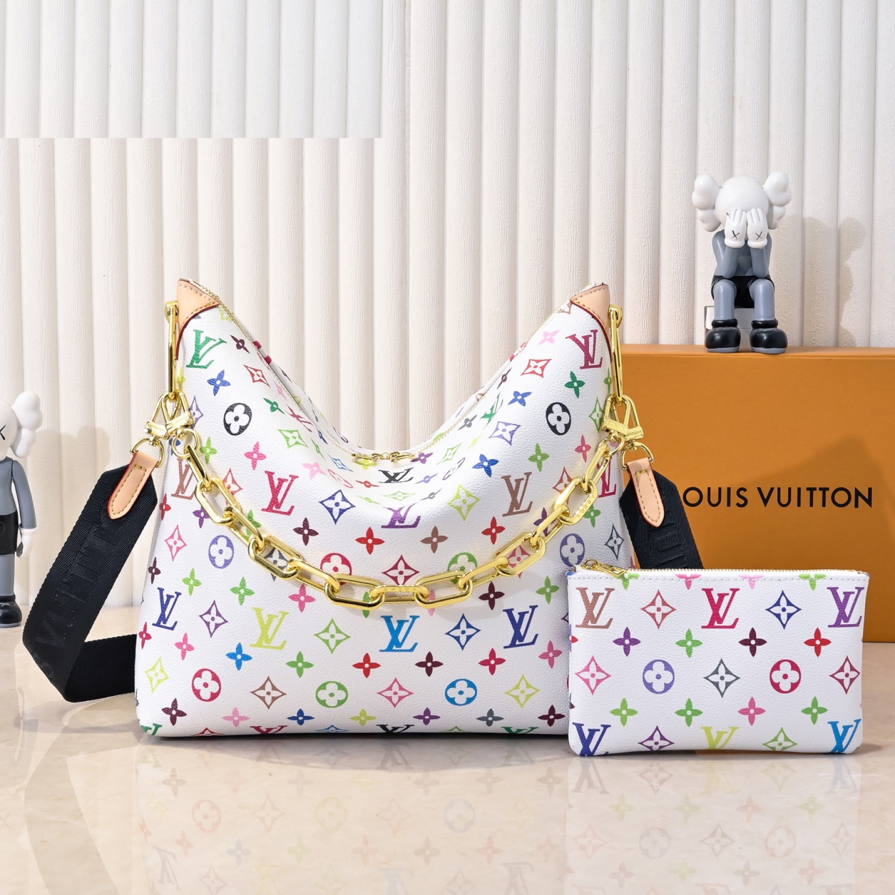 Designer Monogram x Murakami x TM Coussin Hobo MM White Bag - Gorchic - $122.99