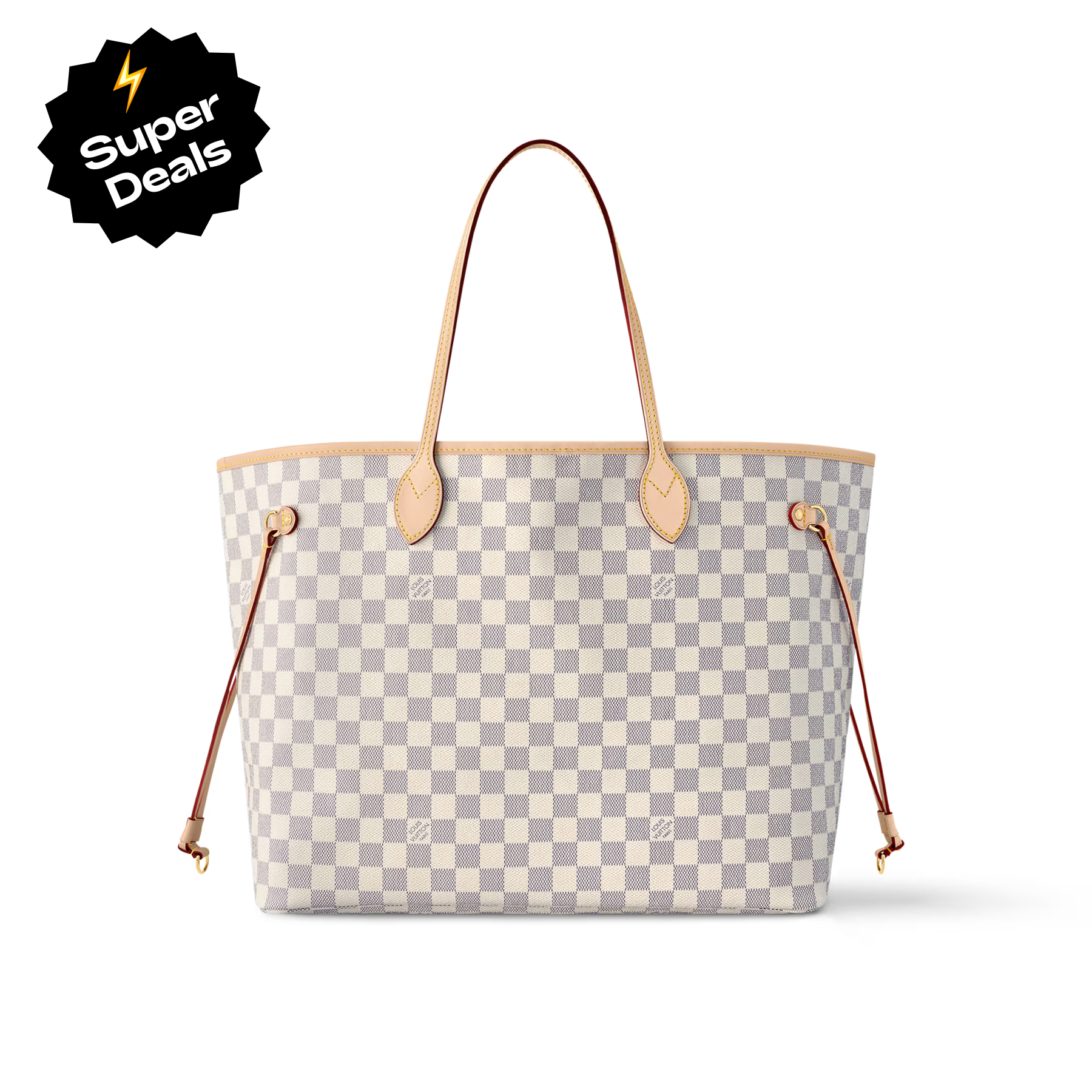 Designer Monogram Damier Azur Canvas Neverfull GM - Bag - Gorchic - $118.99