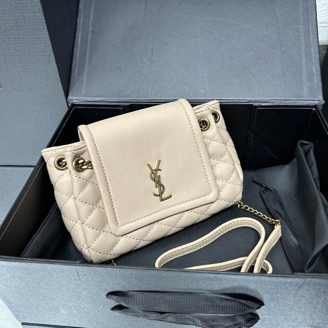Lady Designer Calfskin Quilted Monogram Mini Nolita Crema Soft - Bag - Gorchic - $122.99