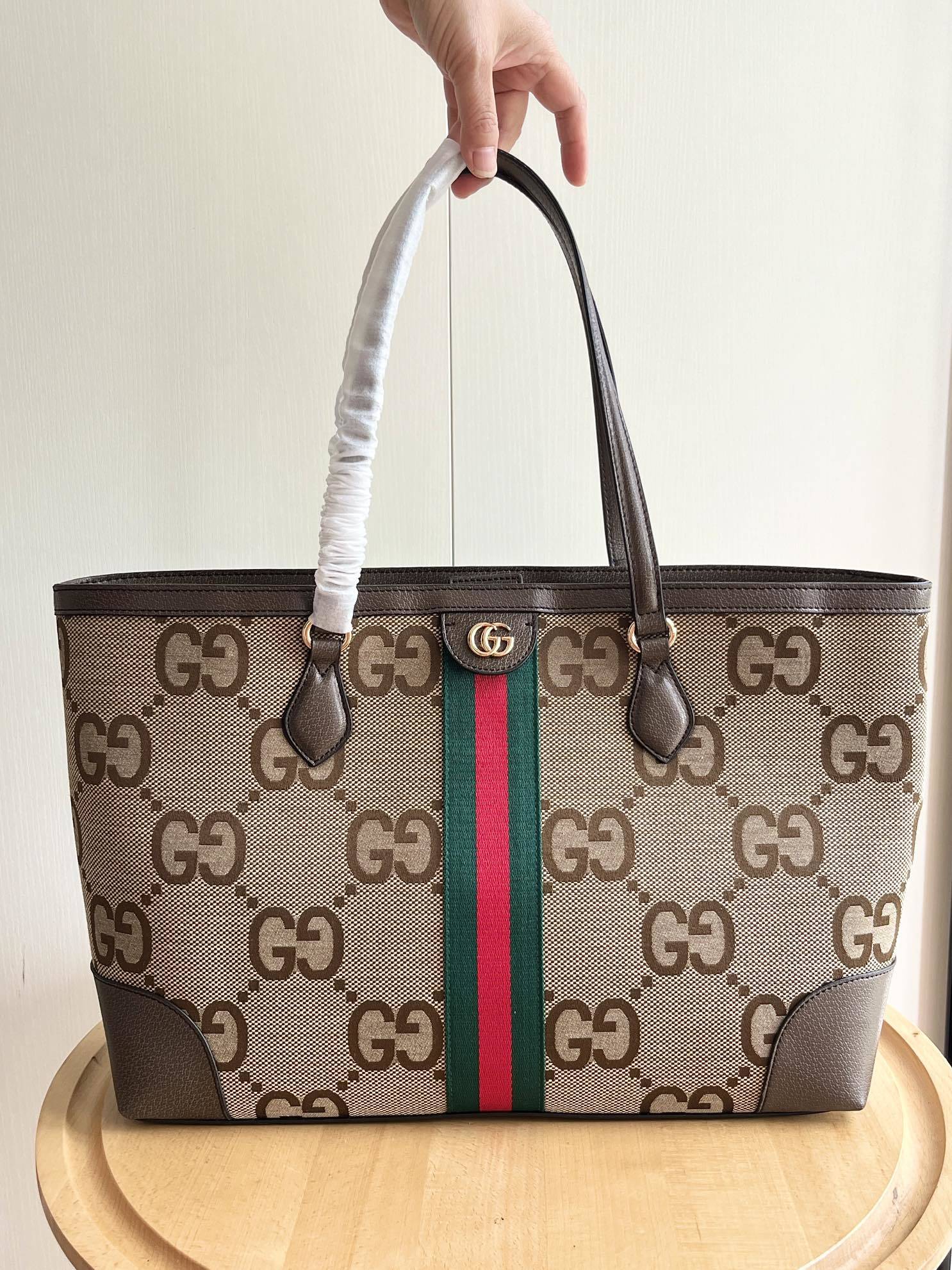 Double-G Ophidia medium tote bag Brown- Bag - Gorchic - $124.99