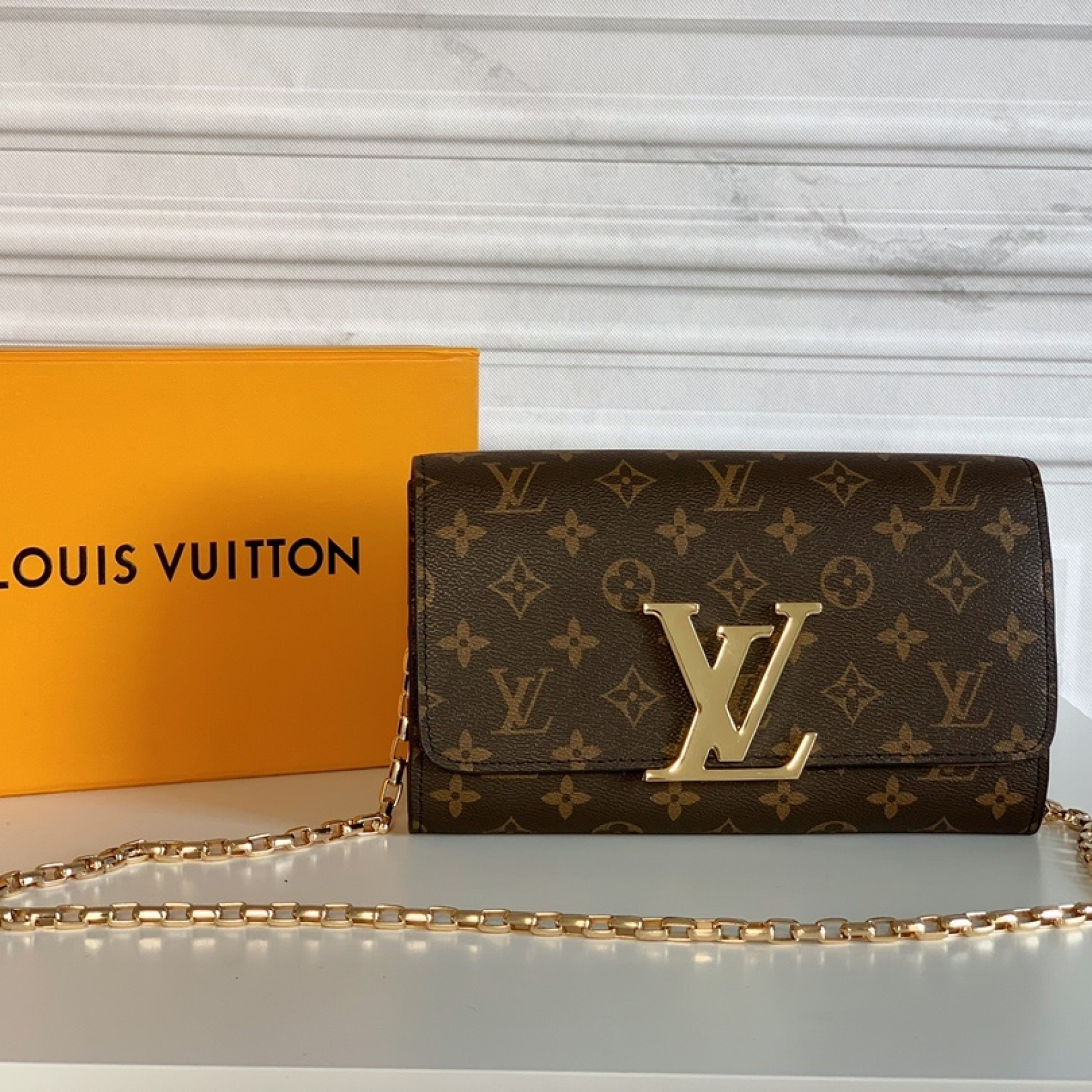 Designer Monogram Night out Clutch Brown Bag - Gorchic - $93.99