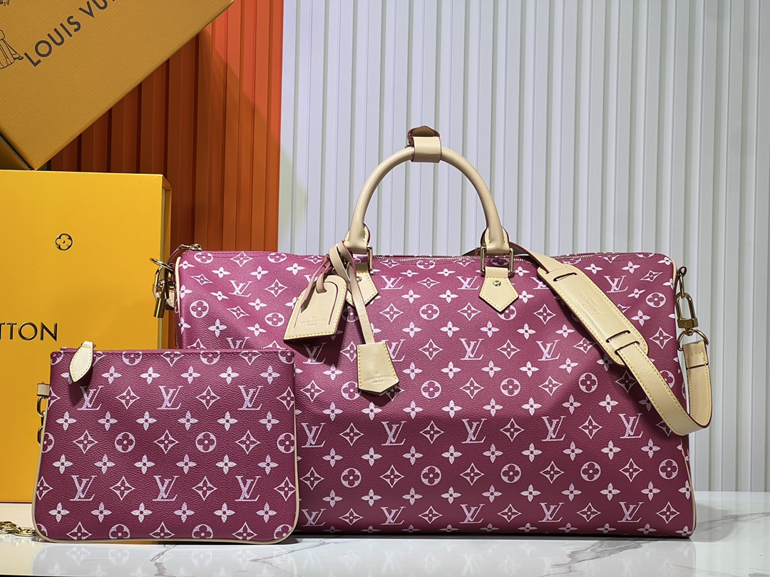 Designer Monogram Speedy P9 Bandoulière 50 - Pink - Bag - Gorchic - $149.99