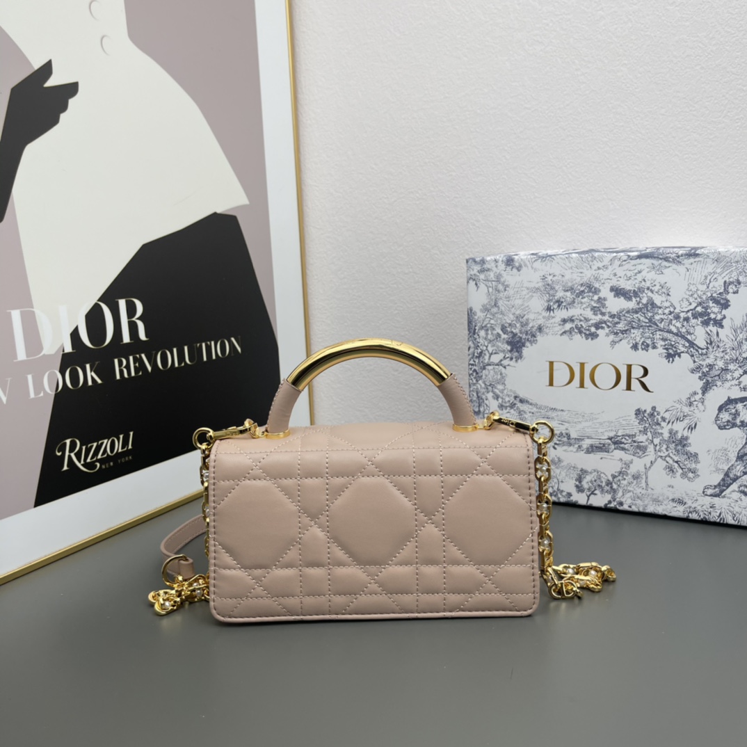 D Inspired ange mini black leather Pink bag - Bag - Gorchic - $146.99