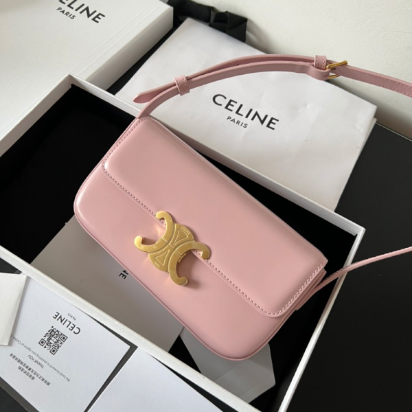 CL shoulder bag claude in shiny calfskin pink - Bag - Gorchic - $129.99