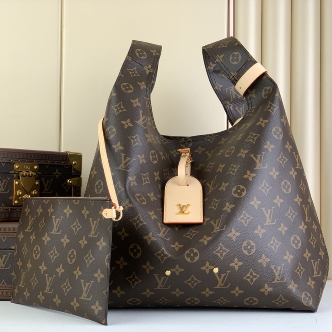 Designer Monogram ATLANTIS Large Basket Handbag - Bag - Gorchic - $121.99