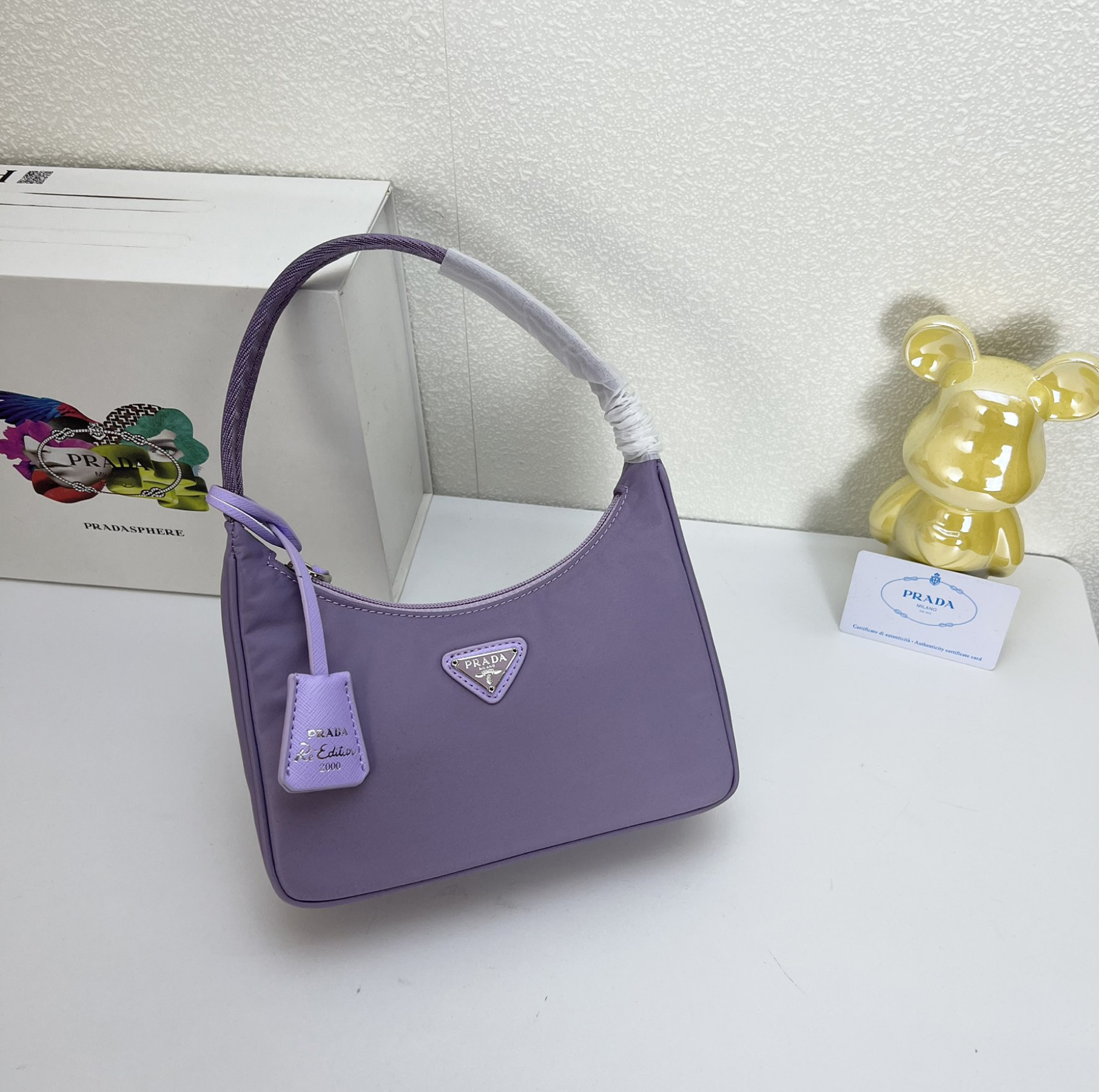 Saffiano texture Hobo Medieval Moon Bag - Purple Bag - Gorchic - $93.99