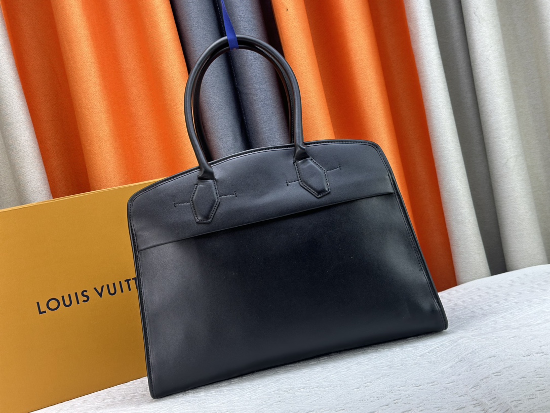 Designer Monogram City Steamer Large Handbag - Black Bag - Gorchic - $164.99