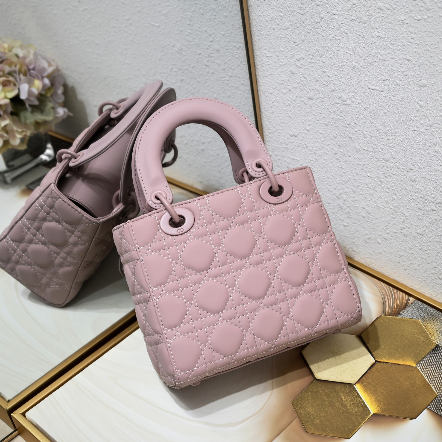 D Inspired Small Lady D Inspired Bag Purple Ultramatte Calfskin - Bag - Gorchic - $144.99