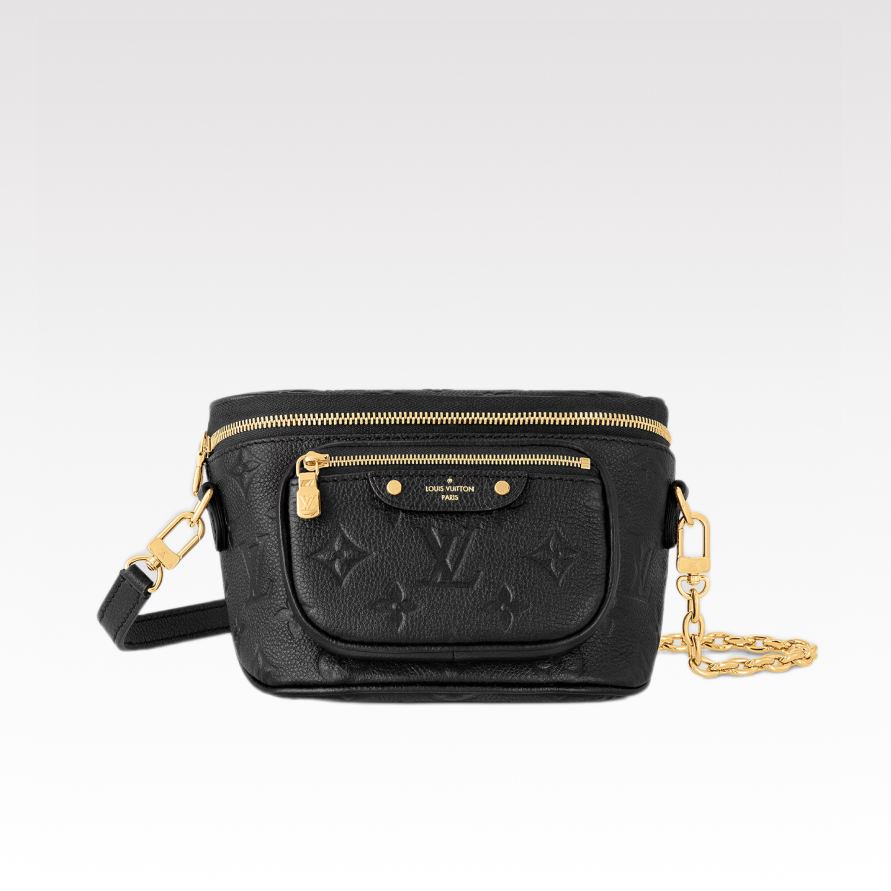 Designer Monogram Empreinte Monogram Leather Black Bumbag - Bag - Gorchic - $119.99