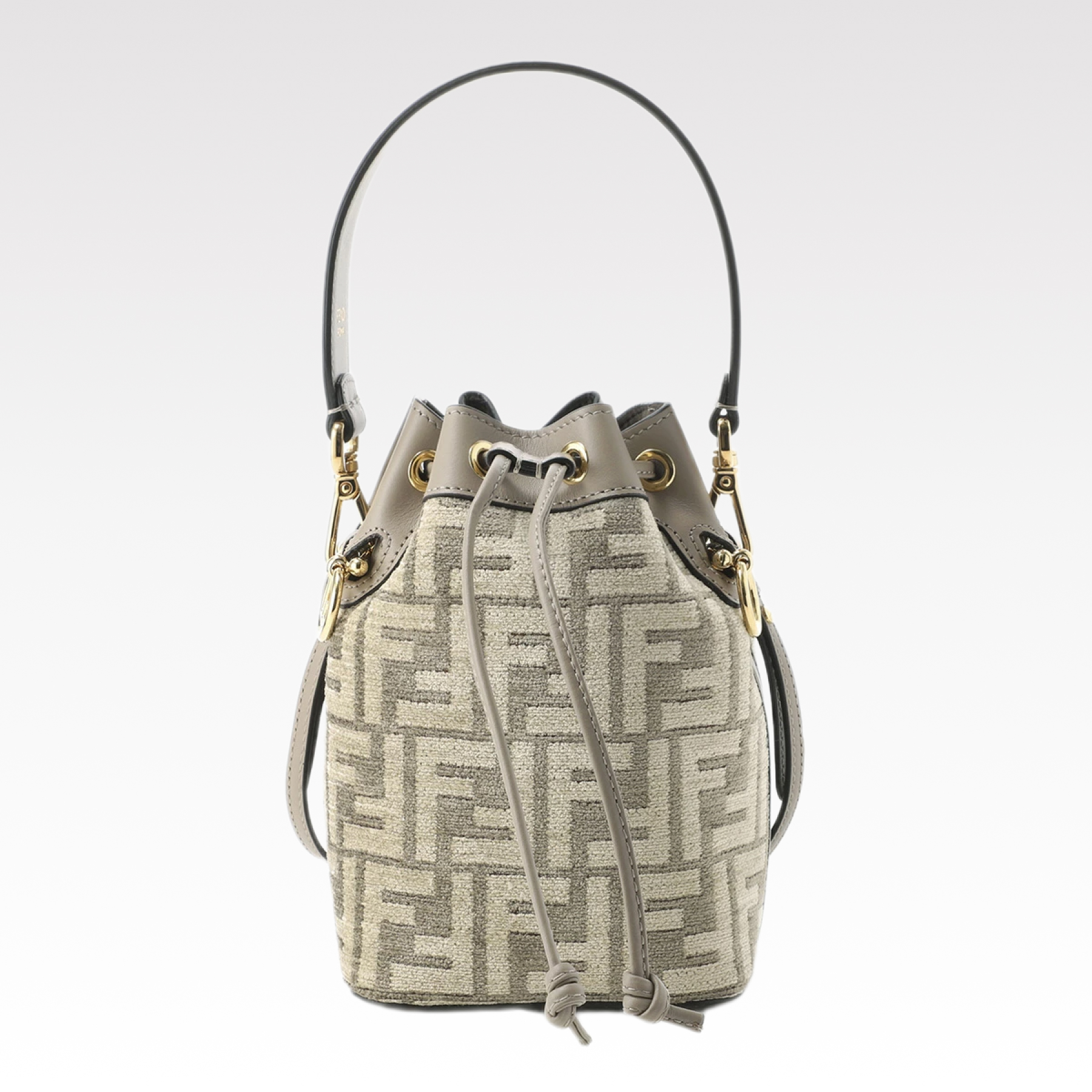 FD Mini Mon Tresor Bucket Bag - Grey - Gorchic - $132.99