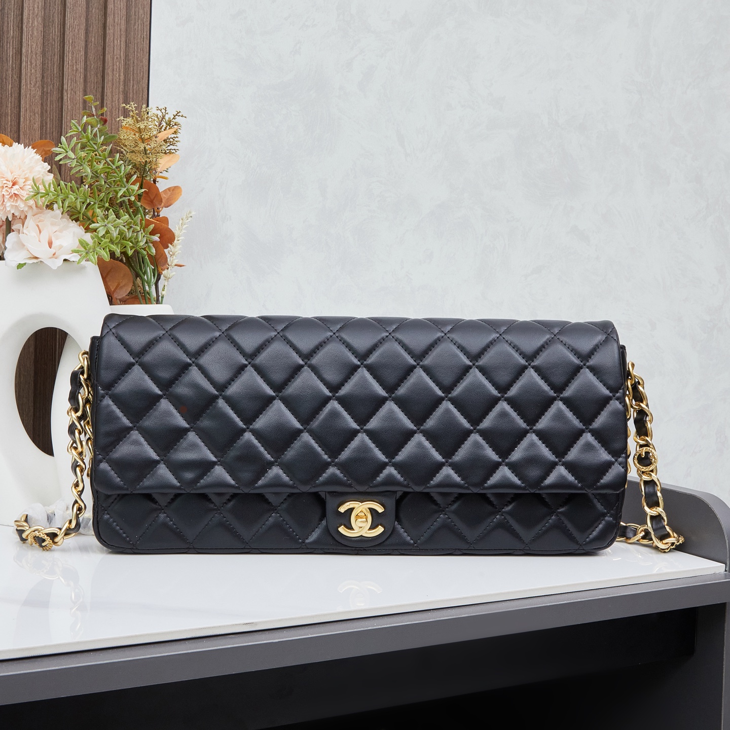 CC Inspired Paris Bag Brand Elegant Sheepskin Bag - Black - Gorchic - $132.99