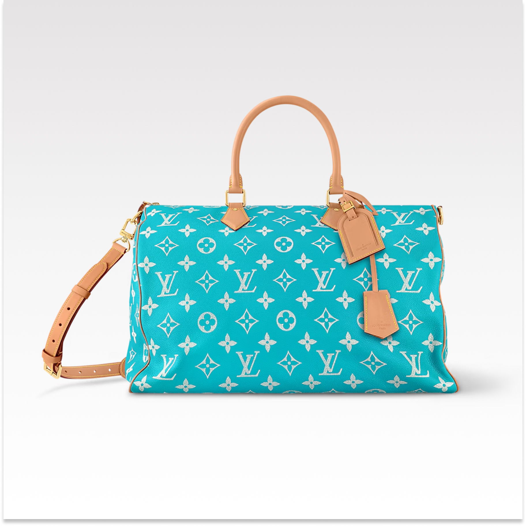 Designer Speedy P9 Bandoulière 50 Turquoise - Bag - Gorchic - $161.99
