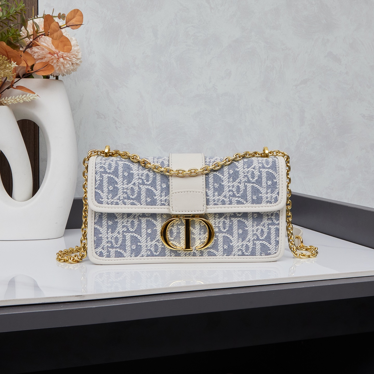 Christian D-Inspired 30 Montaigne East-West Bag with Chain - Gorchic - $128.99
