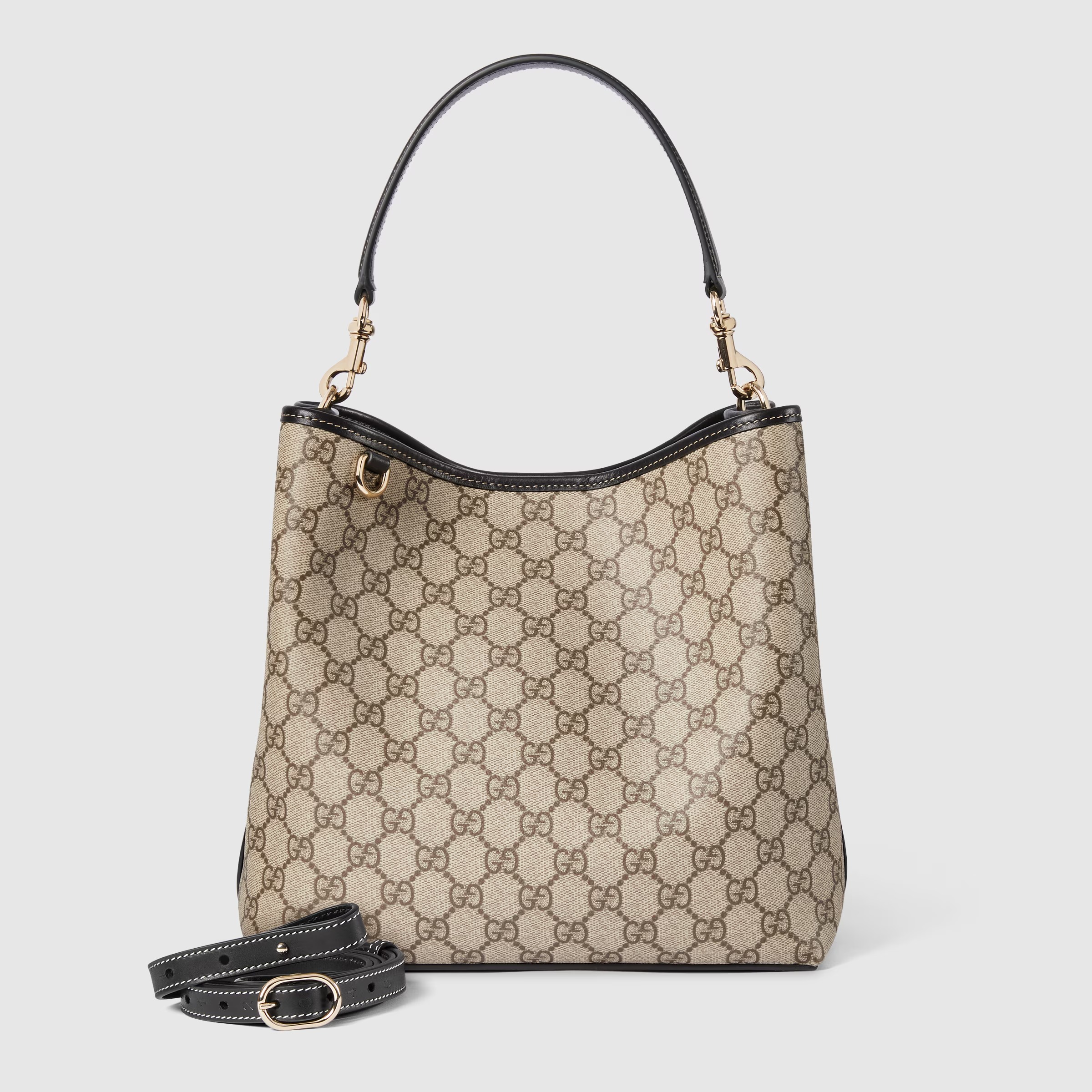 Double-G GG Emblem Bucket Bag - Black - Gorchic - $120.99