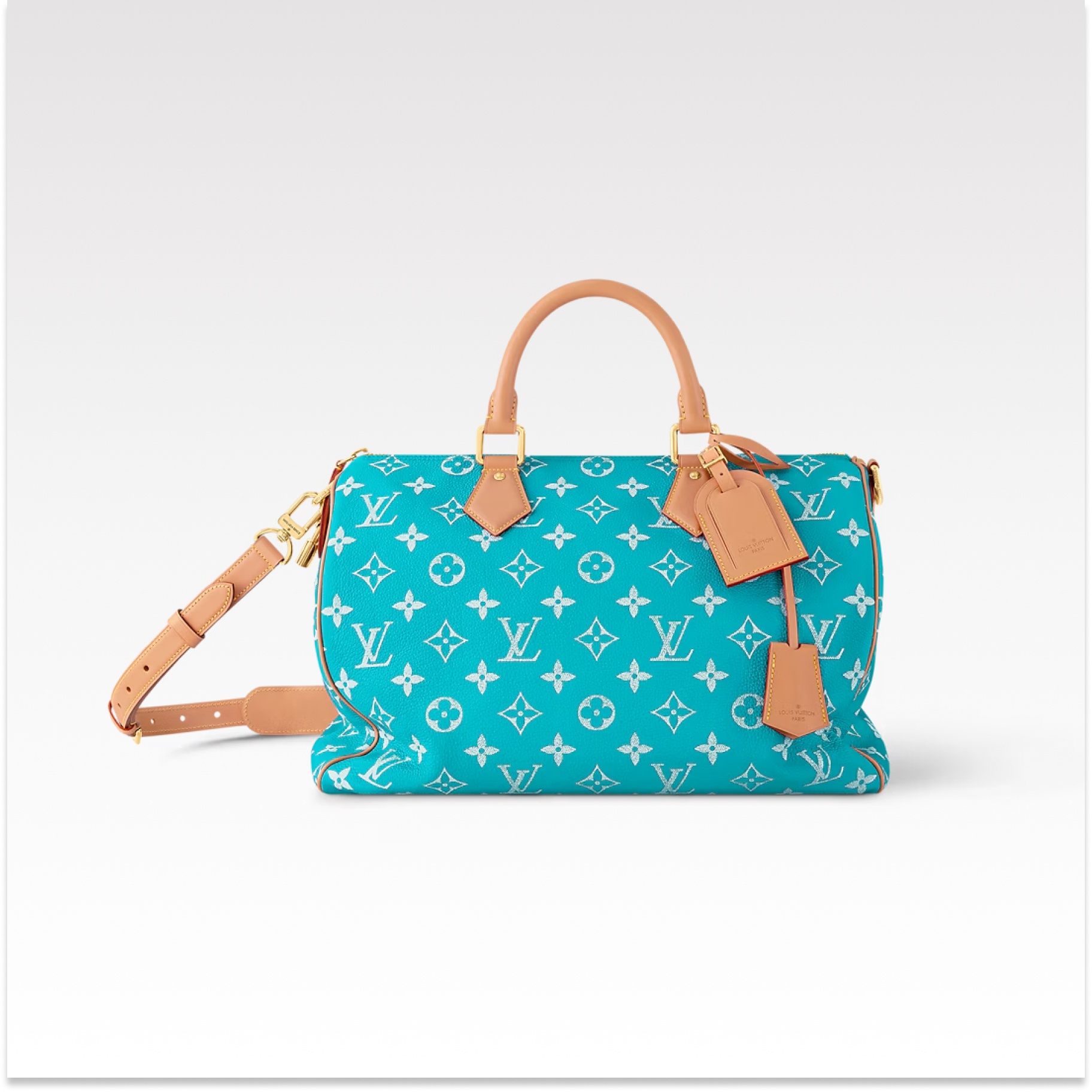 Designer Speedy P9 Bandoulière 40 Turquoise - Bag - Gorchic - $141.99