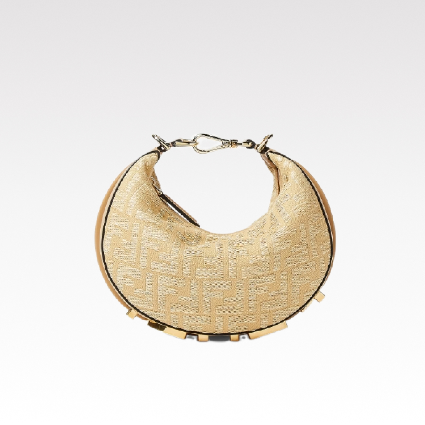 FD FDgraphy Beige FF fabric mini-bag - Gorchic - $149.99