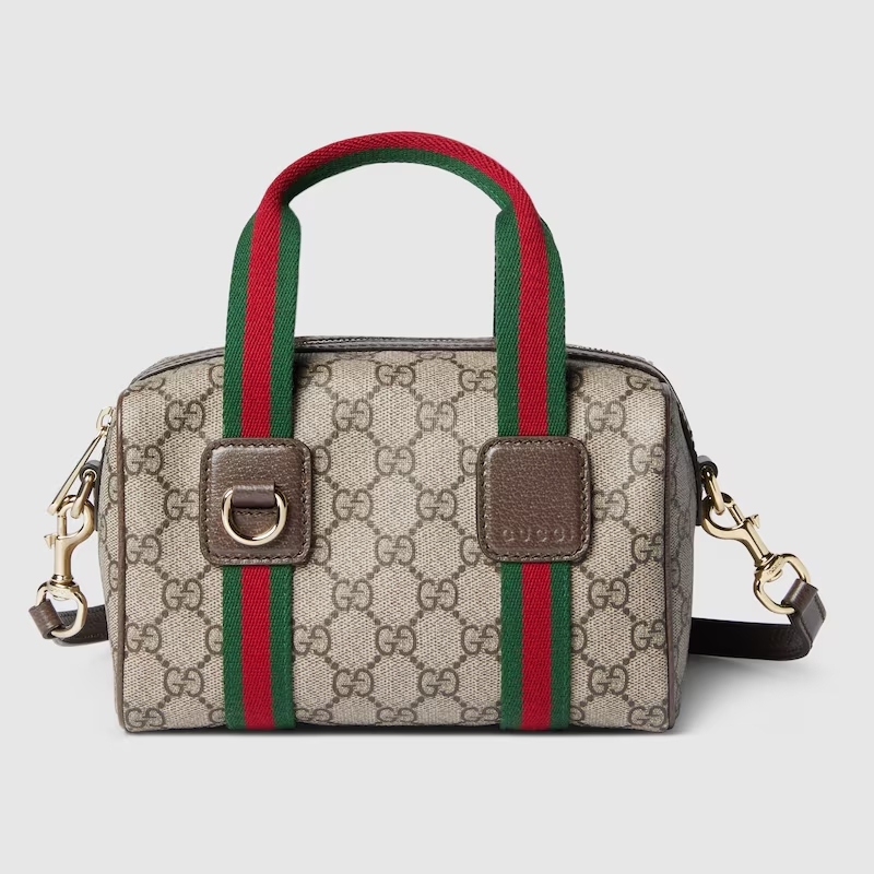 Double-G Mini GG Handbag - Beige and dark brown - Gorchic - $136.99